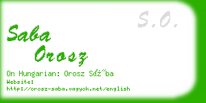 saba orosz business card